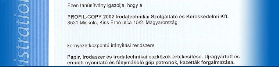 Tanúsítványaink 